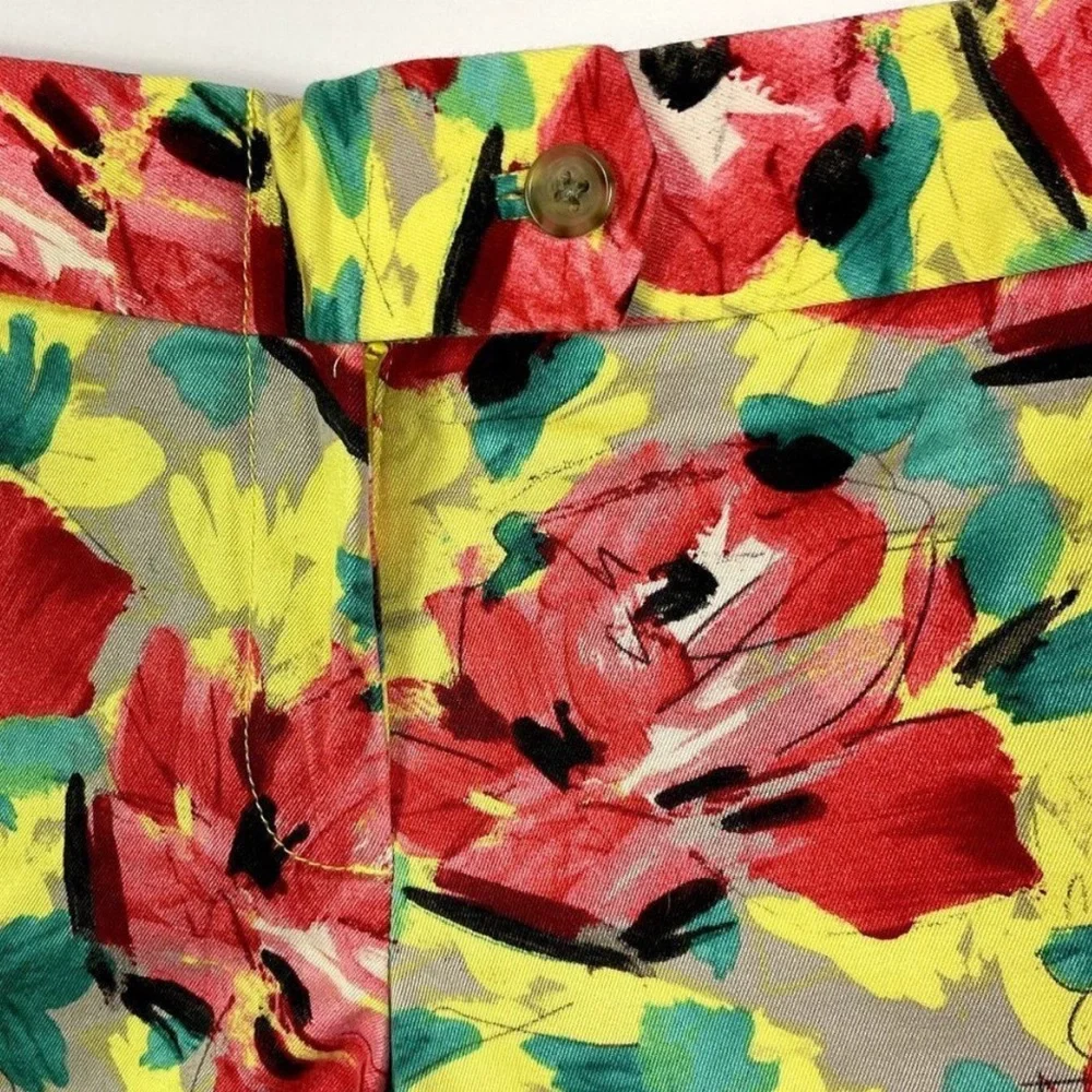 J.Crew Factory Yellow with Red Flower Print throughout